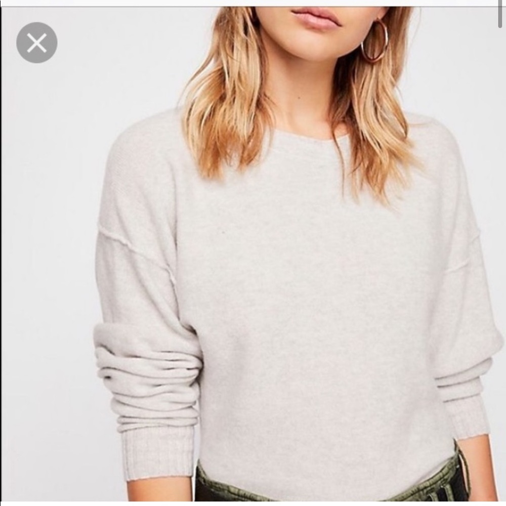 Free People Break Of Dawn Cashmere Crew Neck Sweater